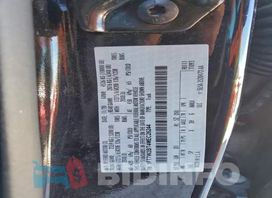 1FT7W2BT4MEC26244 Photo# 12