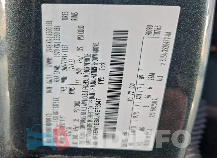 1FTEW1EB8JKE78547 Photo# 12