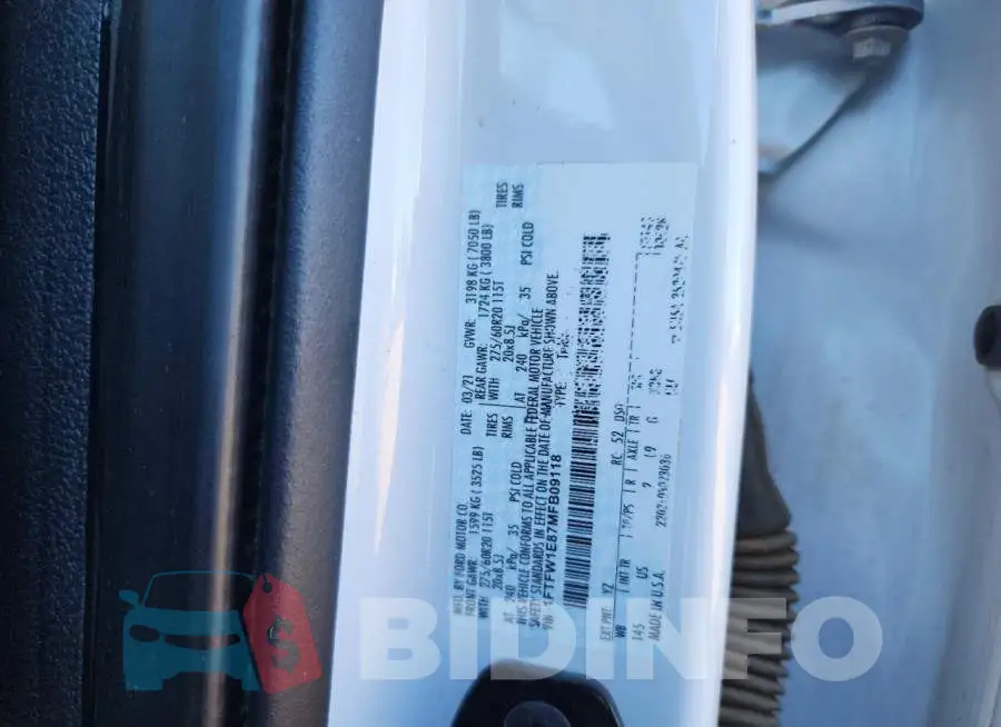1FTFW1E87MFB09118 Photo# 13
