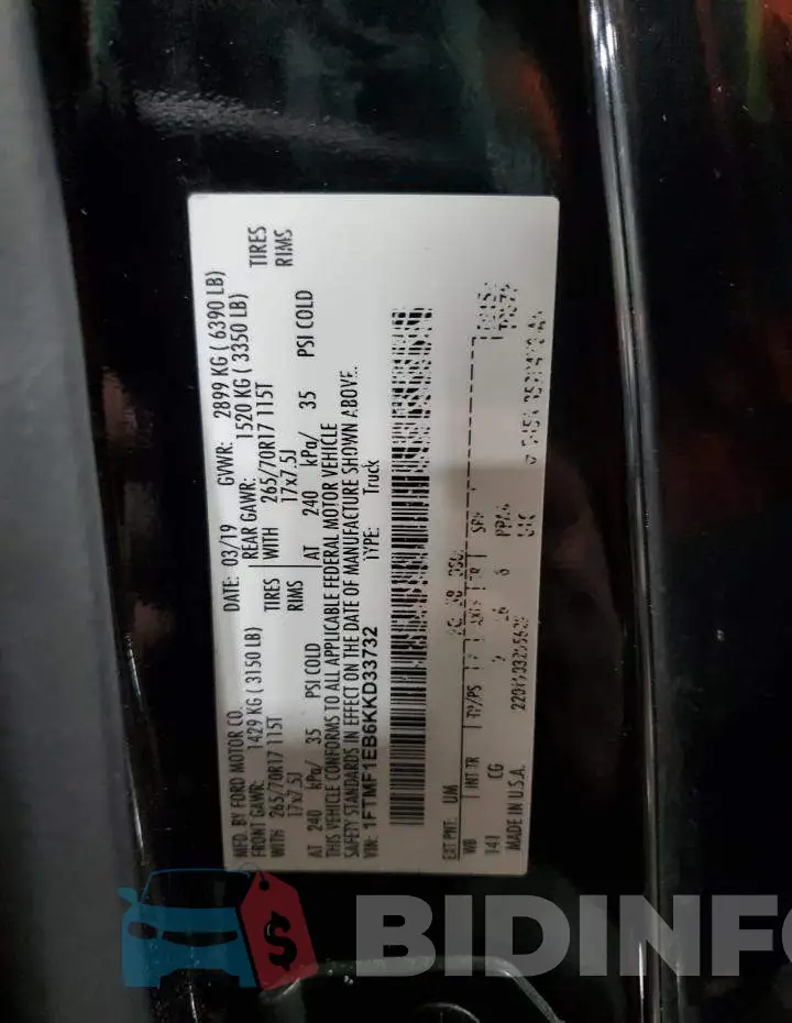1FTMF1EB6KKD33732 Photo# 12
