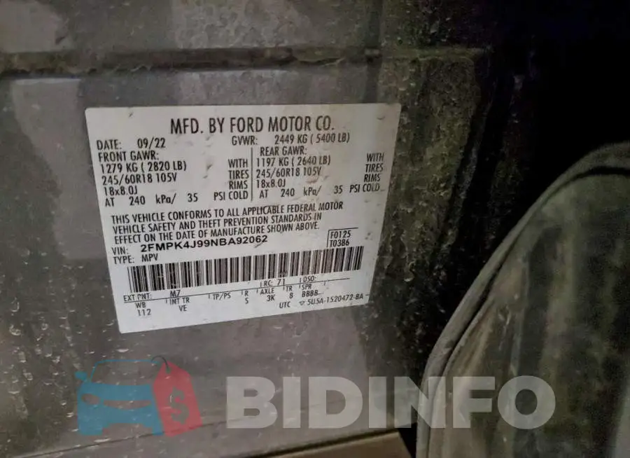 2FMPK4J99NBA92062 Photo# 13