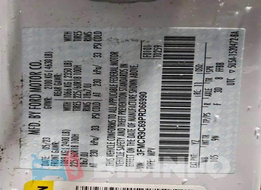 3FMCR9C69PRD66990 Photo# 13