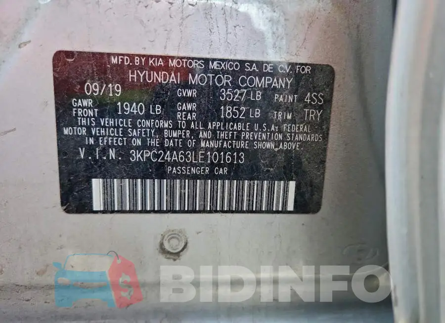 3KPC24A63LE101613 Photo# 13