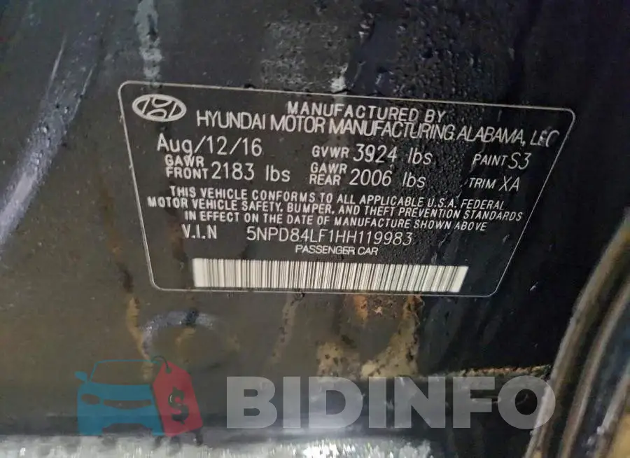 5NPD84LF1HH119983 Photo# 13