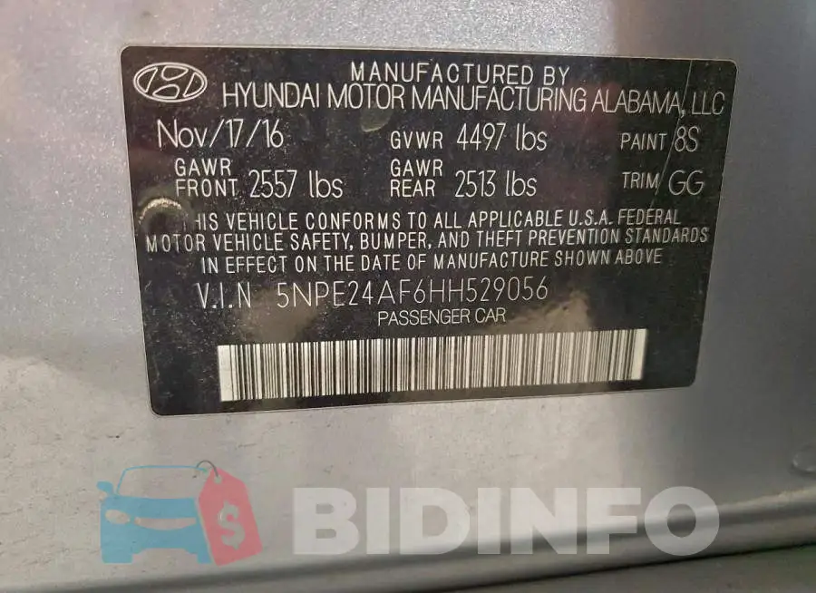 5NPE24AF6HH529056 Photo# 12