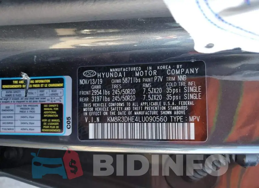 KM8R3DHE4LU090560 Photo# 12