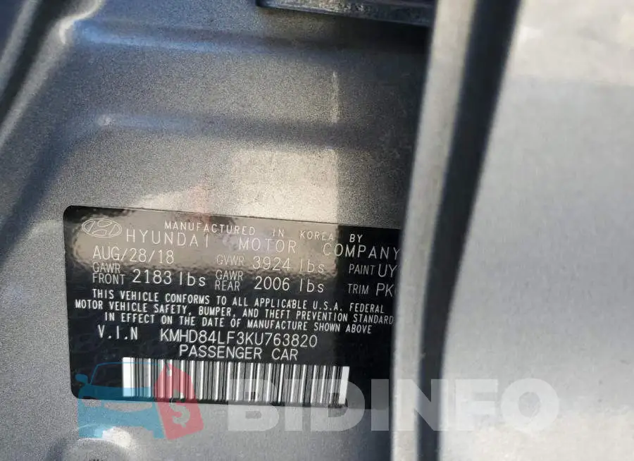 KMHD84LF3KU763820 Photo# 13