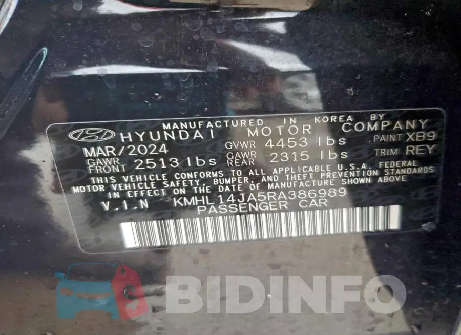 KMHL14JA5RA386989 Photo# 12