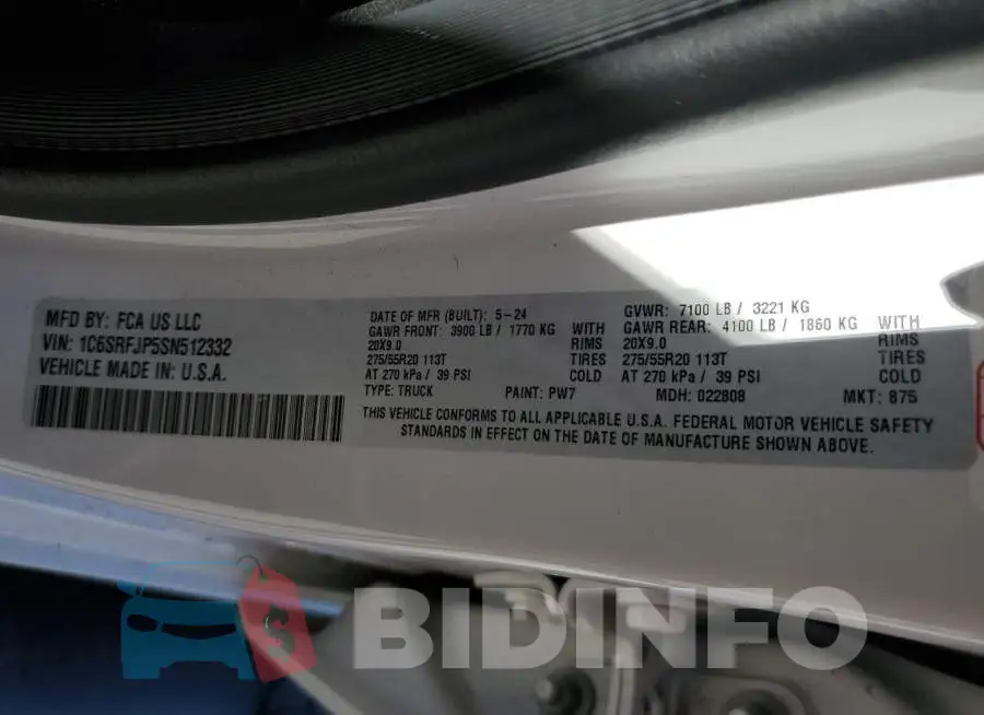 1C6SRFJP5SN512332 Photo# 12