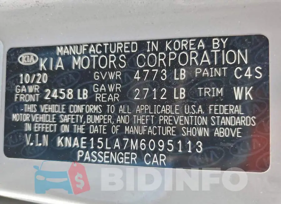 KNAE15LA7M6095113 Photo# 13
