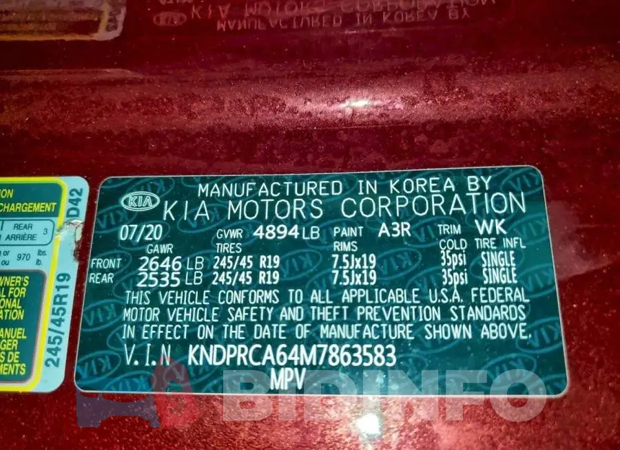 KNDPRCA64M7863583 Photo# 13