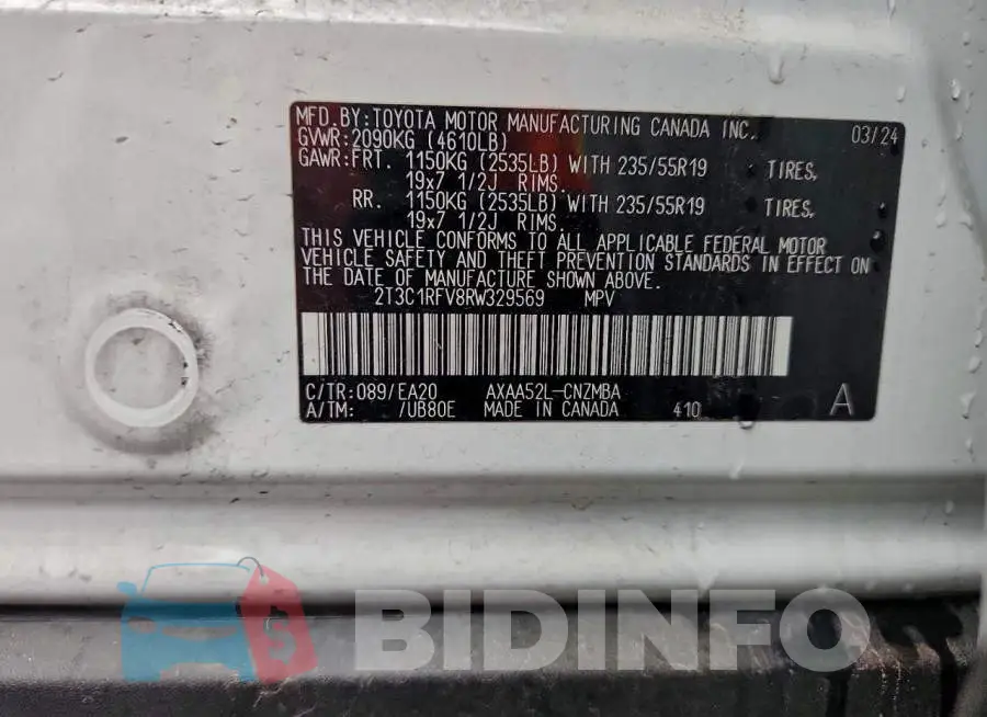 2T3C1RFV8RW329569 Photo# 12