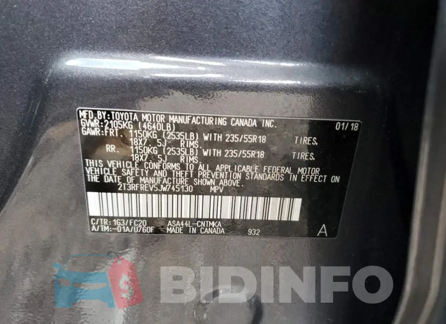 2T3RFREV5JW745130 Photo# 13