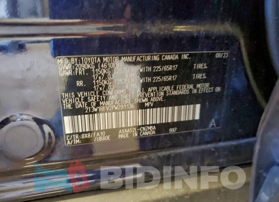 2T3W1RFV2PW291136 Photo# 12