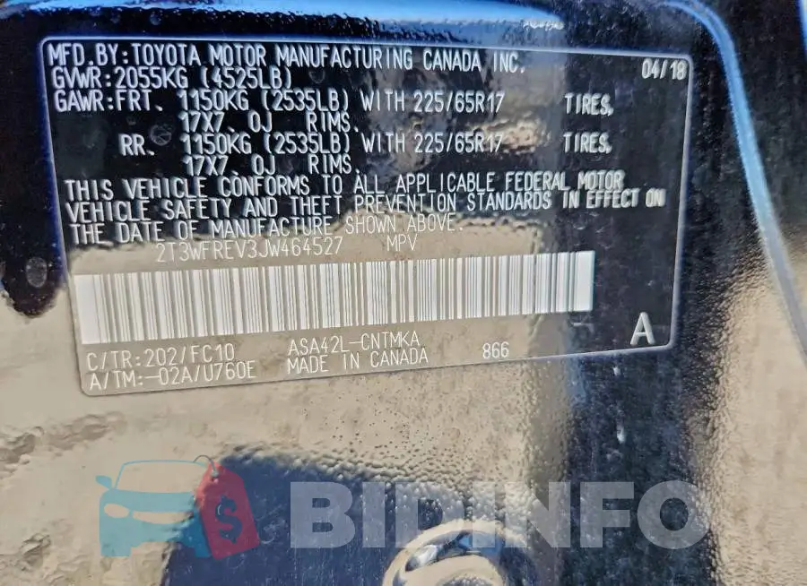 2T3WFREV3JW464527 Photo# 13