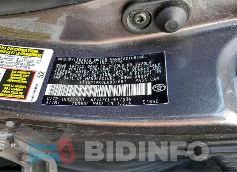 4T1G11AK6LU891681 Photo# 12
