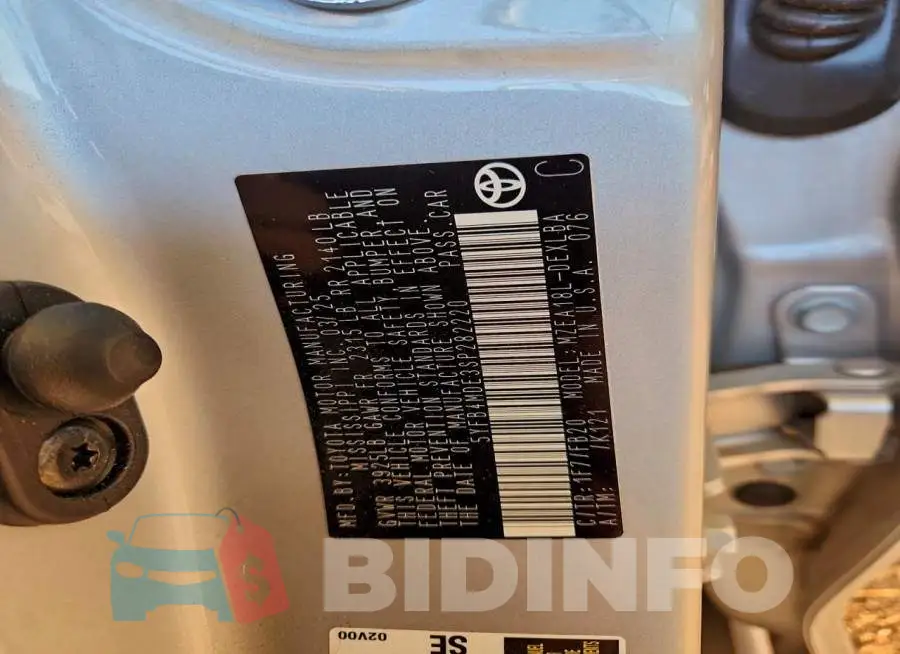 5YFB4MDE3SP282220 Photo# 13