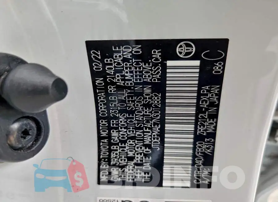 JTDEPMAE7N3012882 Photo# 13