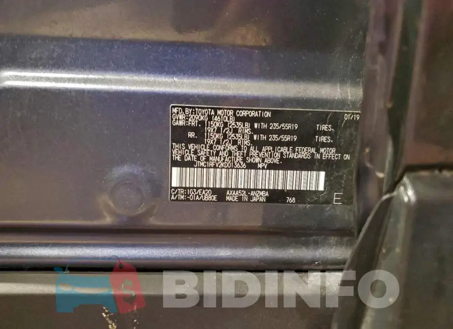JTMC1RFV2KD013636 Photo# 13