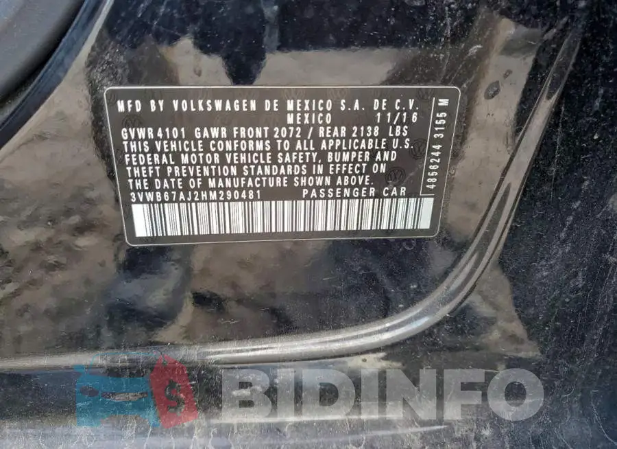 3VWB67AJ2HM290481 Photo# 12