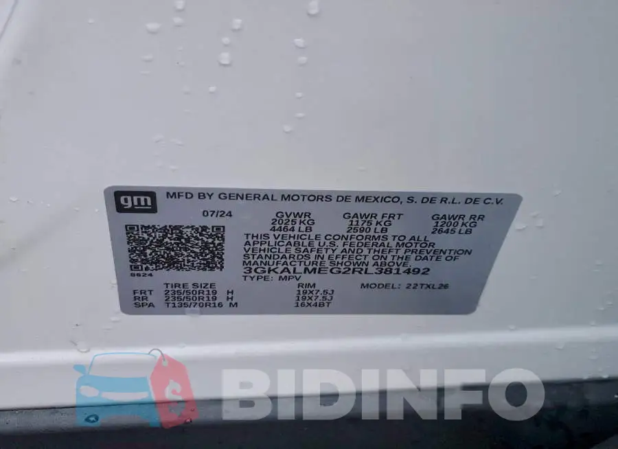 3GKALMEG2RL381492 Photo# 12
