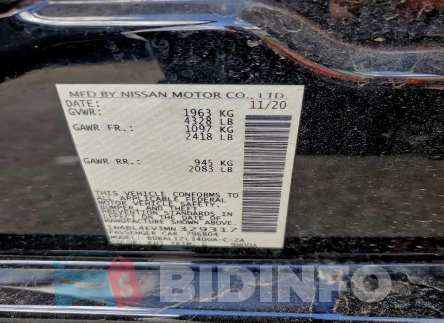 1N4BL4EV3MN329317 Photo# 12