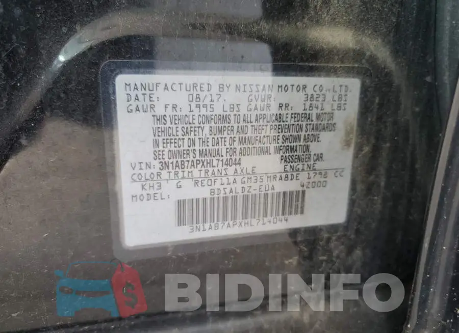 3N1AB7APXHL714044 Photo# 12