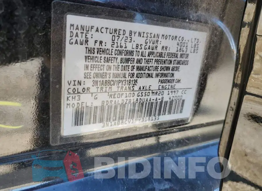 3N1AB8CV1PY318135 Photo# 13