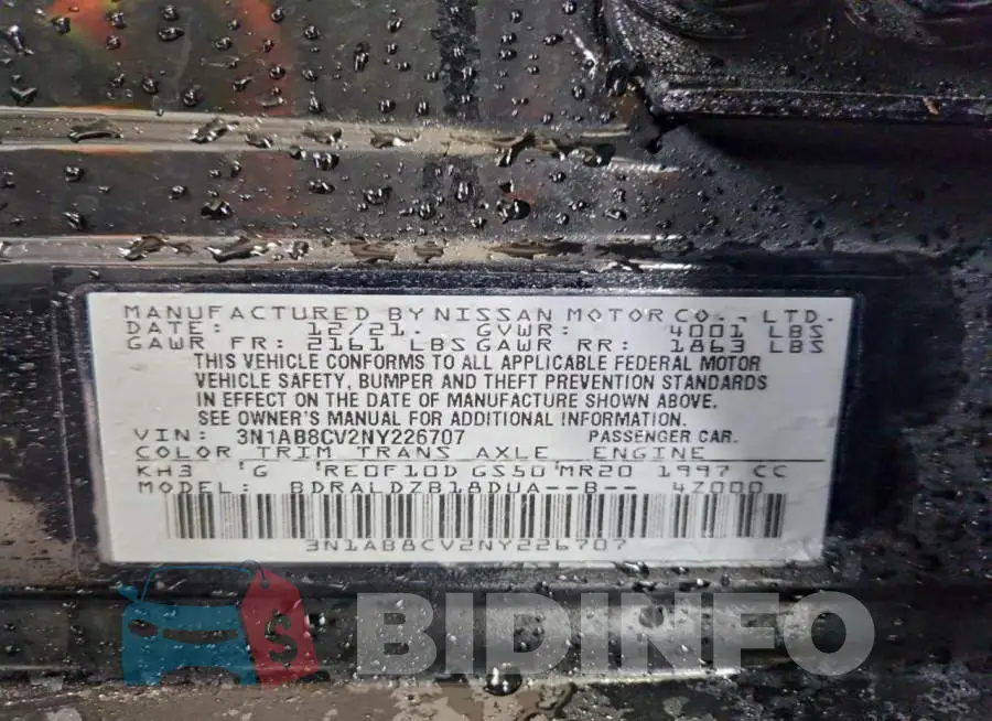 3N1AB8CV2NY226707 Photo# 12