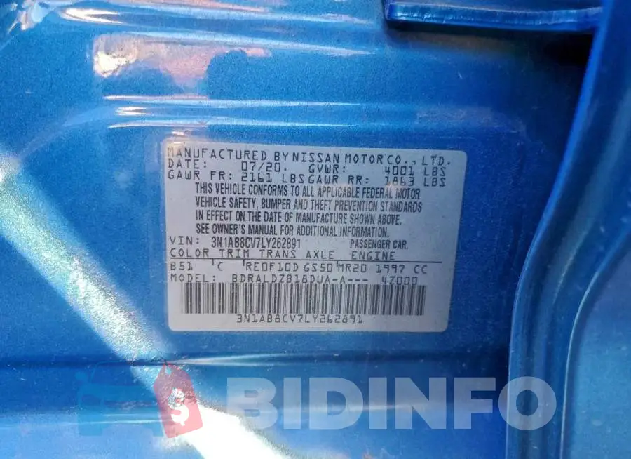 3N1AB8CV7LY262891 Photo# 13