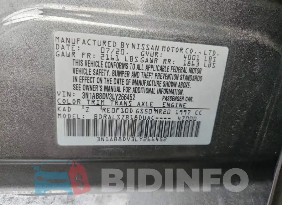 3N1AB8DV3LY266452 Photo# 12
