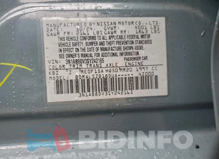 3N1AB8DV3SY242165 Photo# 13