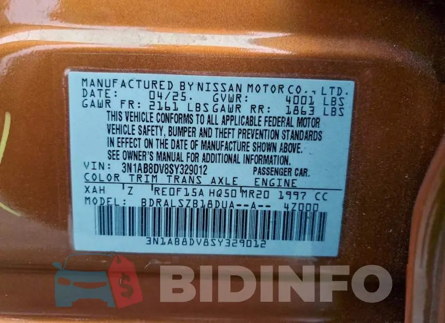 3N1AB8DV8SY329012 Photo# 12