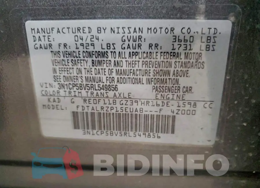 3N1CP5BV5RL549856 Photo# 14