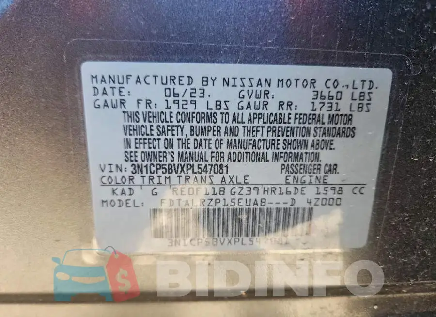 3N1CP5BVXPL547081 Photo# 12