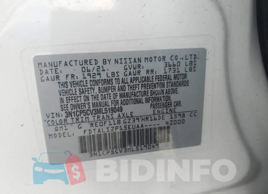 3N1CP5CV3ML519049 Photo# 14