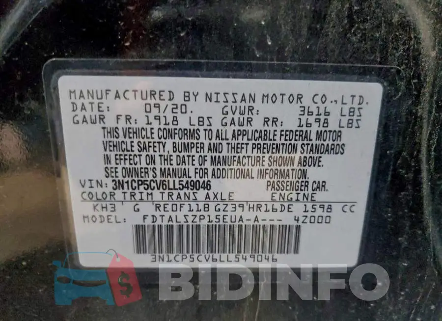 3N1CP5CV6LL549046 Photo# 13