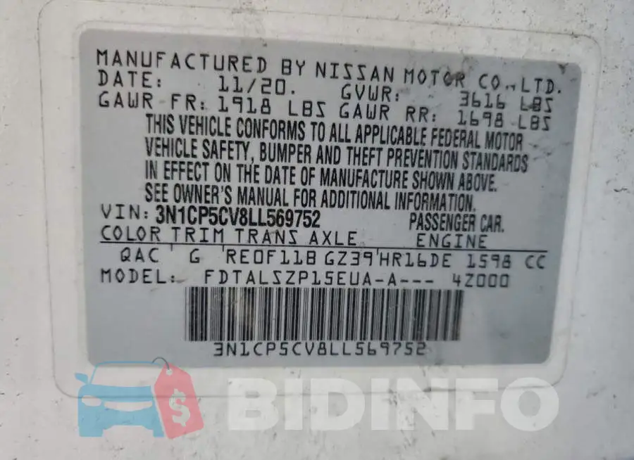 3N1CP5CV8LL569752 Photo# 12