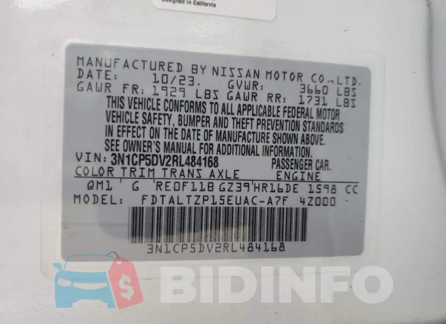 3N1CP5DV2RL484168 Photo# 14