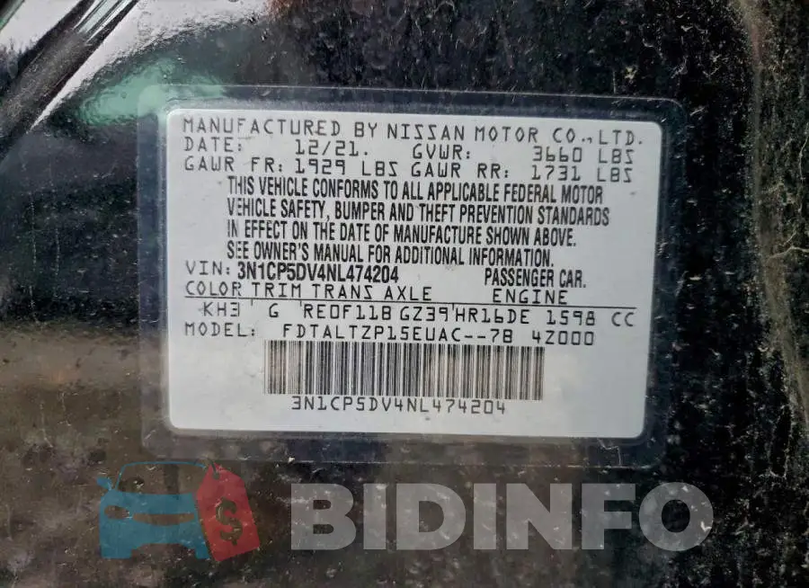 3N1CP5DV4NL474204 Photo# 13