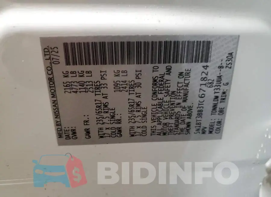 5N1BT3BB3TC671824 Photo# 13
