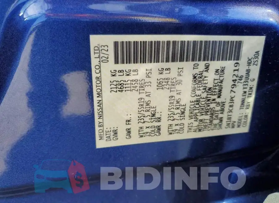 5N1BT3CB3PC794219 Photo# 14