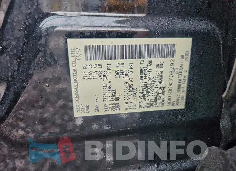 5N1BT3CB5NC708292 Photo# 12