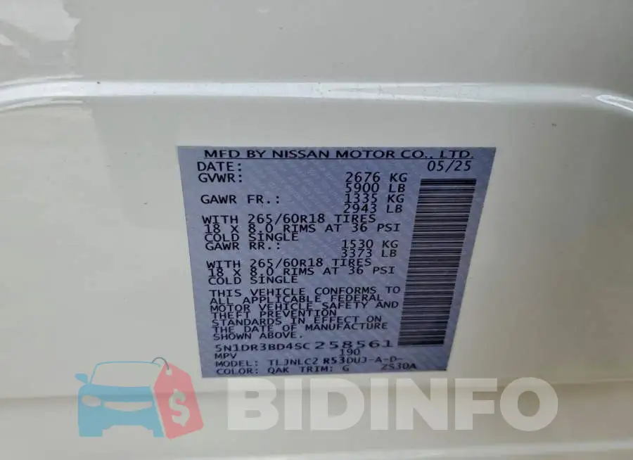 5N1DR3BD4SC258561 Photo# 13