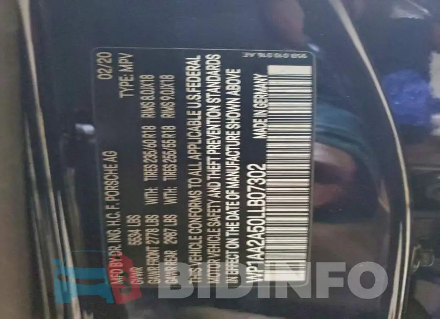 WP1AA2A50LLB07302 Photo# 13