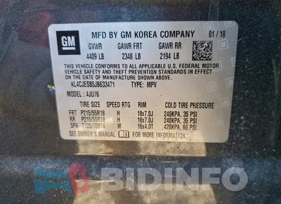 KL4CJESB5JB633471 Photo# 13