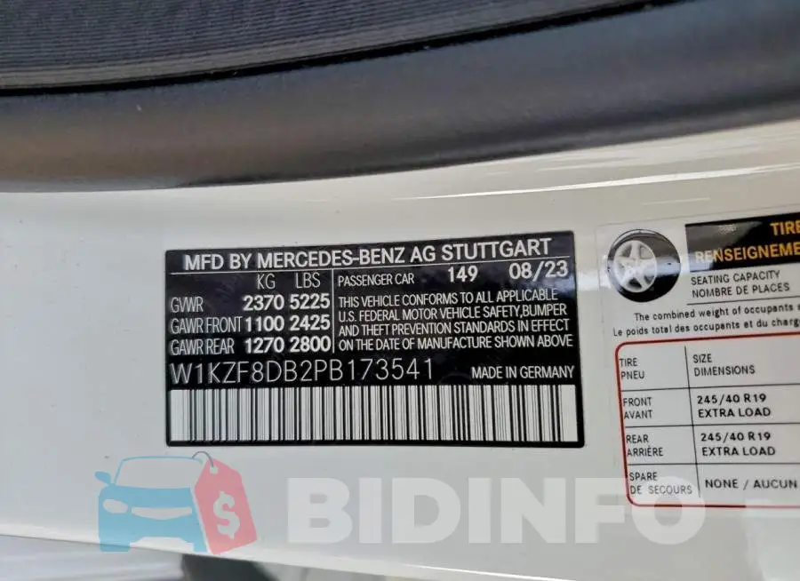 W1KZF8DB2PB173541 Photo# 12