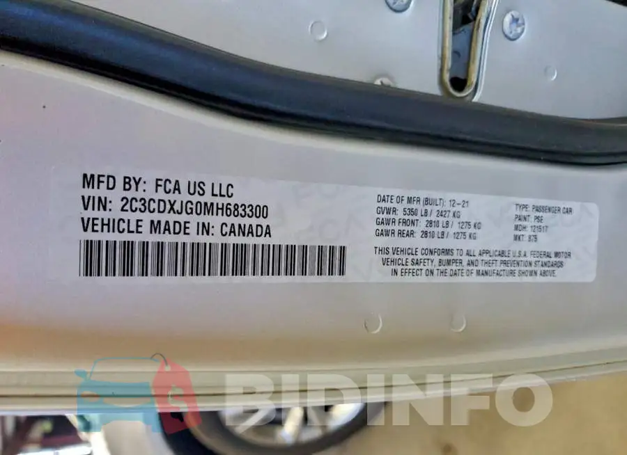 2C3CDXJG0MH683300 Photo# 12