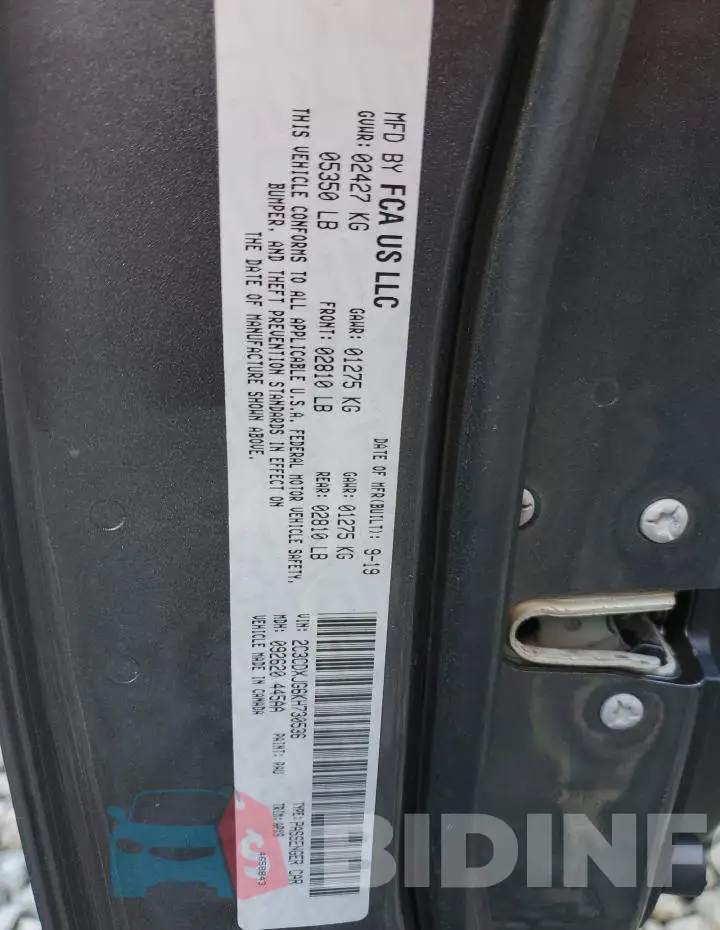 2C3CDXJG6KH730536 Photo# 12