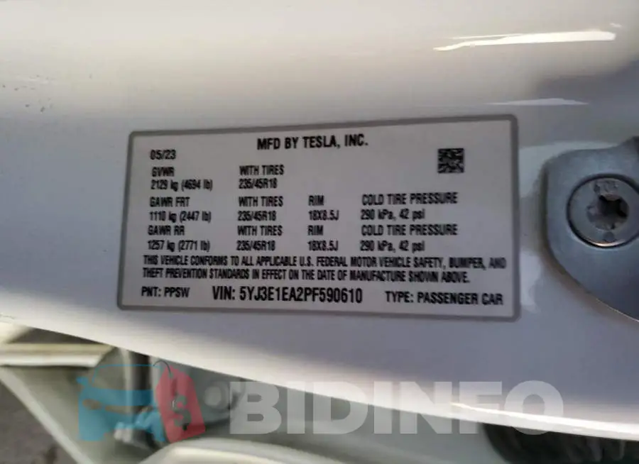 5YJ3E1EA2PF590610 Photo# 13